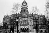 Horizontal The Trumbull County Courthouse black and white Photography