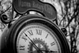 Horizontal The Warren Ohio Rotary Club Clock black and white Photos