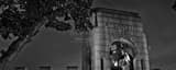 Panoramic The Atlantic Pavilion of the WWII Memorial black and white Photos