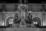 Horizontal Columbus Circle at Night black and white Photos