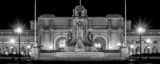 Panoramic The Washington DC Union Station at Night black and white Photos