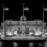 Square The Washington DC Union Station at Night black and white Photos