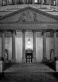Vertical The Center East Entrance of the Capitol Building black and white Photos