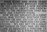Horizontal The Gettysburg Address in the Lincoln Memorial black and white Photos