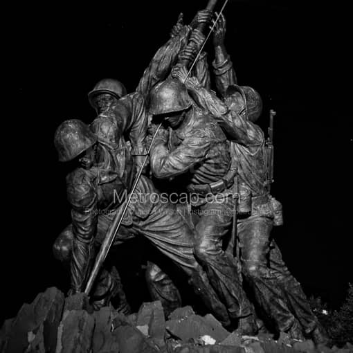 Washington DC Black and White Photos of The Iwo Jima Statue in Arlington National Cemetry The Iwo Jima Statue in Arlington National Cemetry -- Washington DC Black and White Photos