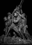 Vertical The Iwo Jima Statue in Arlington National Cemetry black and white Photos