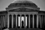 Horizontal The Jefferson Memorial black and white Photos