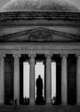 Vertical The Jefferson Memorial black and white Photos