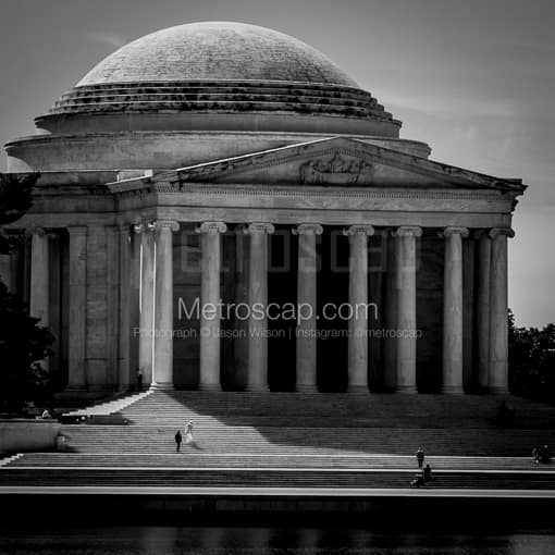The Jefferson Memorial on the Tidal Basin -- Washington DC Black and White Photos
