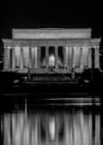 Vertical The Lincoln Memorial and Reflecting Pool black and white Photos