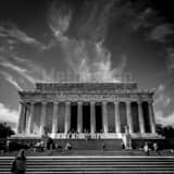 Square The Lincoln Memorial on the National Mall black and white Photos