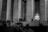 Horizontal The Lincoln Memorial Steps black and white Photos