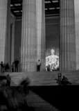 Vertical The Lincoln Memorial Steps black and white Photos