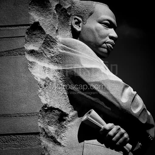 The Martin Luther King Jr. Memorial -- Washington DC Black and White Photos