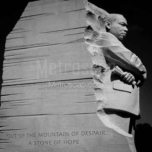 The MLK Jr. Memorial in DC -- Washington DC Black and White Photos