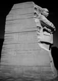 Vertical The MLK Jr. Memorial in DC black and white Photos