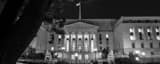 Panoramic A Straight-On Shot of the Rayburn Office Building black and white Photos