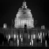 Square A Reflection of the Capitol Dome black and white Photos