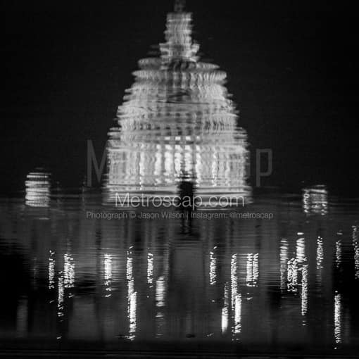 A Reflection of the Capitol Dome -- Washington DC Black and White Photos
