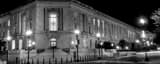 Panoramic The Senate Russell Office Building at Night black and white Photos