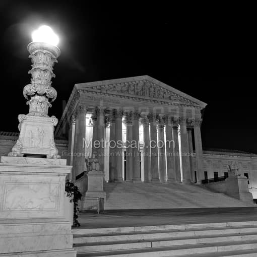 The Supreme Court of the United States -- Washington DC Black and White Photos