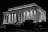 Horizontal The Lincoln Memorial from near the Vietnam Wall black and white Photos