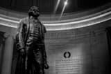 Horizontal Thomas Jefferson Statue in the Jefferson Memorial black and white Photos