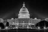 Horizontal The U.S. Capitol Building without the Capitol Reflecting Pool black and white Photos
