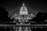 Horizontal The Ulysses S Grant Memorial and US Capitol Building black and white Photos