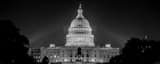 Panoramic The Ulysses S Grant Memorial and US Capitol Building black and white Photos