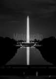Vertical The Washington Monument from the Steps of the Lincoln Memorial black and white Photos