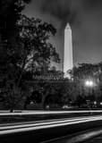 Vertical The Washington Monument from Independence Avenue black and white Photos