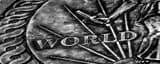 Panoramic World War II Seal at WW2 Memorial black and white Photos
