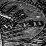 Square World War II Seal at WW2 Memorial black and white Photos