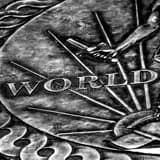 Square World War II Seal at WW2 Memorial black and white Photos