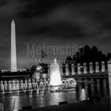 Square The National World War II Memorial black and white Photography