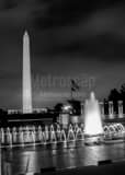 Vertical The National World War II Memorial black and white Photography
