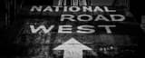 Panoramic National Road West Wheeling Suspension Bridge black and white Pictures