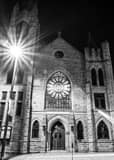 Vertical Saint James Church at Night black and white Pictures
