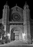 Vertical Saint Joseph Church at Night black and white Pictures