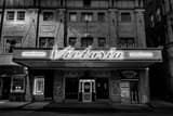 Horizontal The Victoria Vaudville Theater at Night black and white Pictures