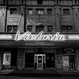 Square The Victoria Vaudville Theater at Night black and white Pictures