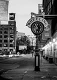 Vertical The Welcome to Wheeling WV Clock black and white Pictures
