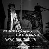 Square Wheeling Suspension Bridge at Night Photography