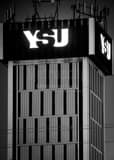 Vertical The YSU Tower on Campus black and white Photos
