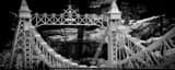 Panoramic The Cinderella Bridge in Mill Creek Park black and white Photos