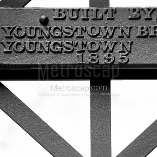 Detail of the Cinderella Bridge -- Youngstown Black and White Photos