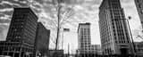 Panoramic Federal Plaza at Market Street black and white Photos