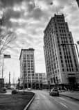 Vertical Federal Plaza at Market Street black and white Photos