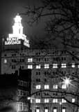 Vertical The Home Savings Bank Building landscape black and white Photography
